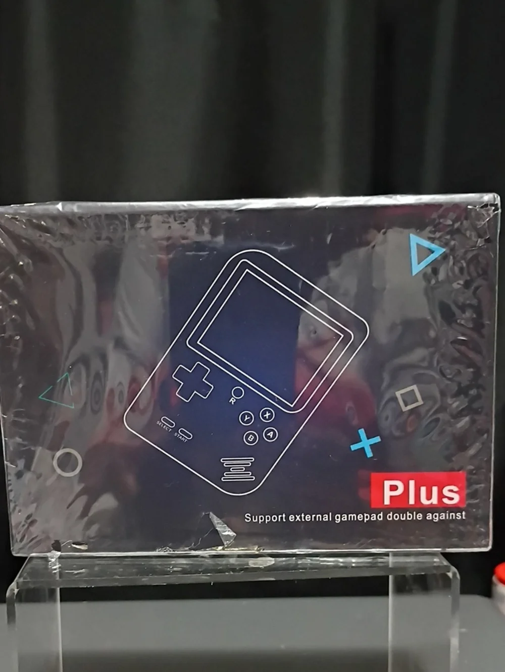 Supra Plus Handheld Retro Game Console - Black with Blue Accents